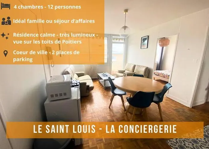 Apartment Le Saint Louis- Parking -poitiers Centre - Dortoir Poitiers